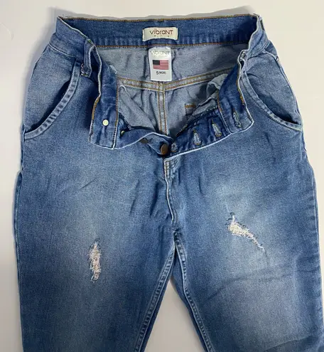 Vibrant Miu Vibrant M.i.U Cotton Blue Distressed Women's Jeans Size 5 Waist 26 - Image 5