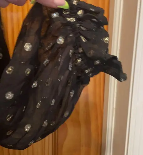 Velvet By Graham And Spencer black sheer Blouse XS