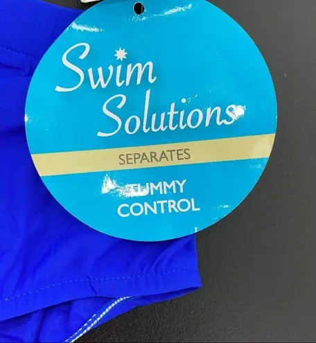 SWIM SOLUTIONS TUMMY CONTROL ROYAL BLUE BRIEF SIZE 14