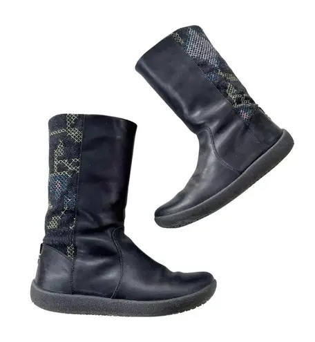 Camper Twins Wool and Leather Boot Black and Gray Size 37 US 7