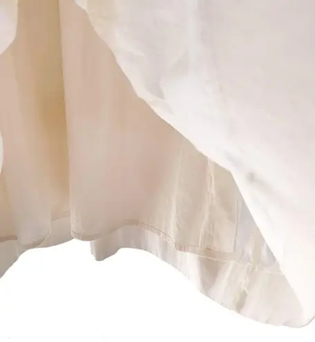 Shoshanna Collared Tiered Sleeveless Button Shirt Dress Fit and Flare White 4