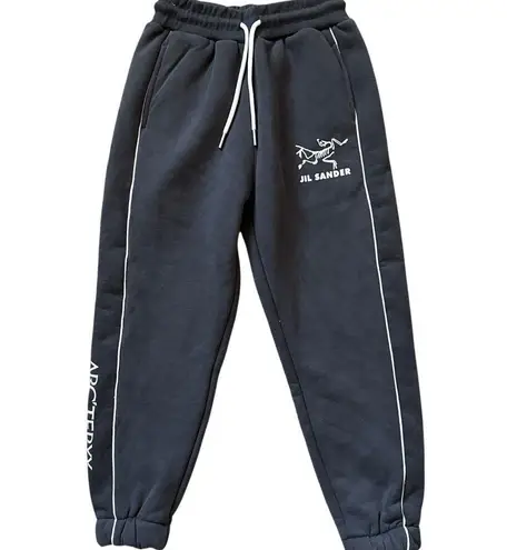 Jil Sander Arc’teryx x Reflective Skeleton Logo Jogger Sweatpants Gray Sz Medium