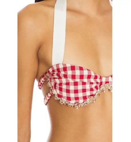 Milkwhite Bustier Top in Red Small New Womens Cropped Tank Bralette