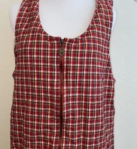 Carolina colours vintage women’s large plaid jumper dress Red