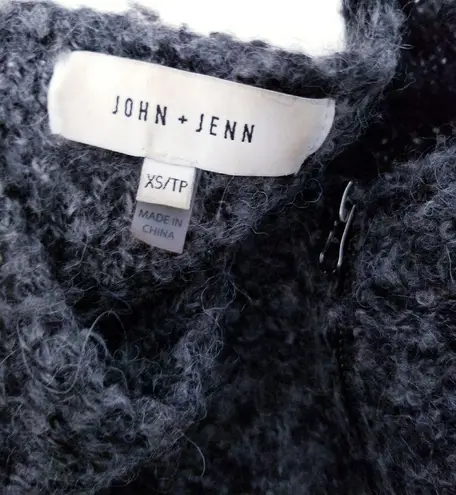 John + Jenn  grey zipper sweater XS