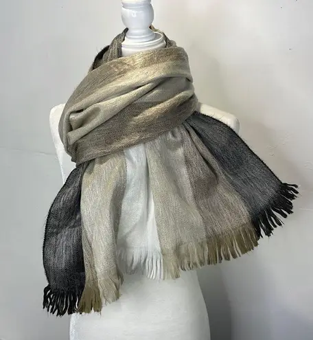 Boho Oversized Scarf color block soft