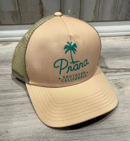 New Lower Pines Trucker Hat Sun Kissed Prana Palm O/S Outdoor Hiking