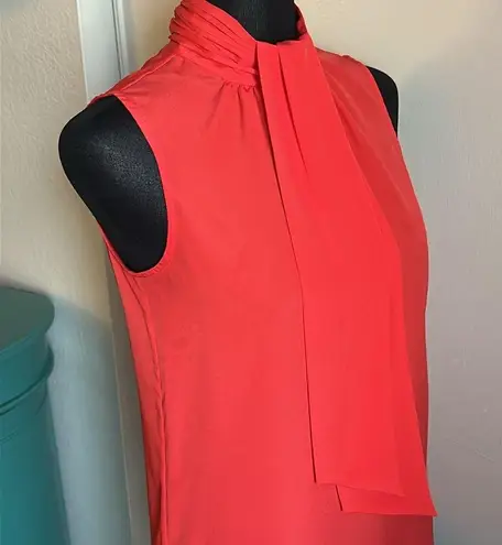 Michael Kors MICHAEL  Sleeveless Pleated Turtleneck Blouse Scarf Embellished