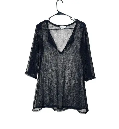 Jordan Taylor Y2K Black Sequin Sheer Swim Cover Size M