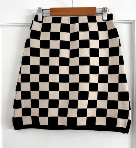 Knit Checkered skirt