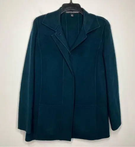 Ellen Tracy Linda Allard 100% wool coat size 10 dark teal