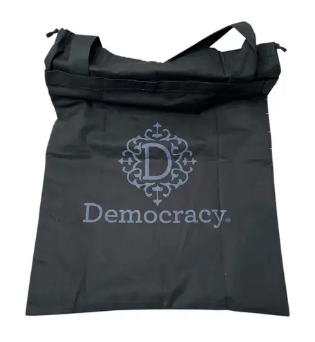 Democracy Black Canvas Cotton Tote Bag