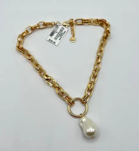 Alfani Imitation Pearl Statement Necklace in Gold-Tone NWT MSRP $40