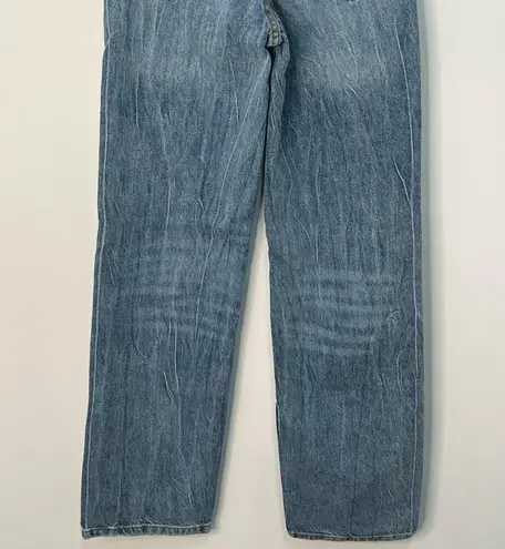 Bershka High Waist Straight Leg Denim Jeans Blue 100% Cotton Size 00 NWT Y2K