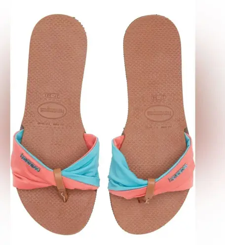 Havaianas  You St. Tropez Color Sandals
Color Rust (Pink/ Blue), Size 7/8W, NWT