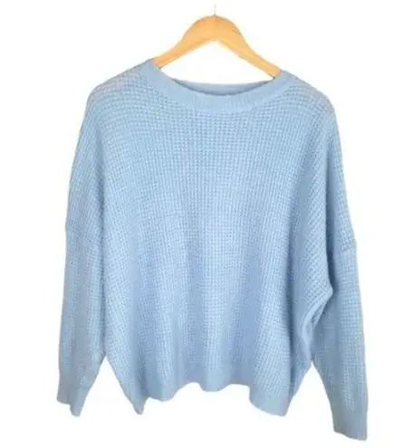 Princess Polly  waffle knit light blue sweater