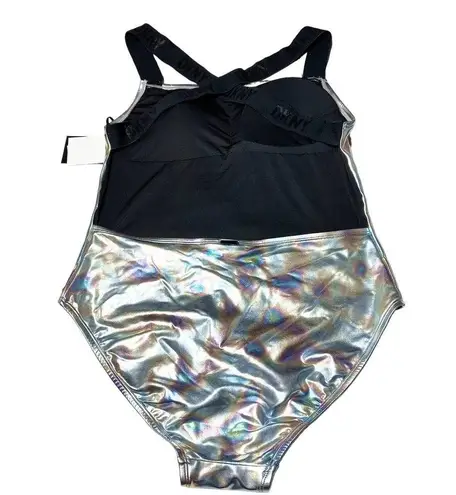 DKNY  Metallic Standard One Piece Scoop Neck Bathing Suit