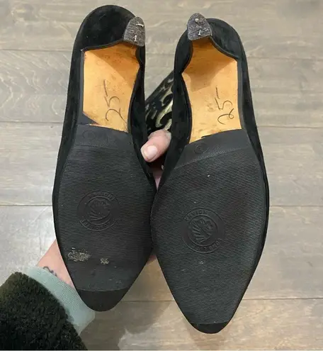 Vintage 80’s Andrea Pfister Black and Gold Cut Out Boots Size 6.5