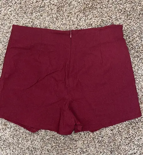 Blue Blush Maroon Skort