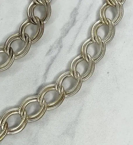 Gold Tone Chunky Textured Y2K Chain Link Festival Belt One Size (OS) ✨