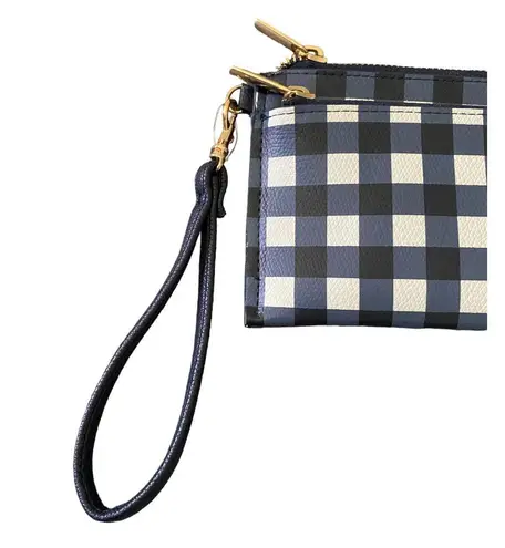 A New Day NWOT- adorable blue and white plaid wristlet, zip top closure, zip front pocket, Inside card holders, brand new, measures 7x5 inches