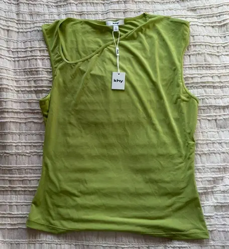 Khy Asymmetrical Tank Green Size XL