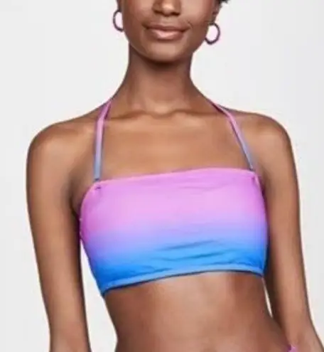 PilyQ Purple Ombré Bandeau Bikini Top Optional Straps NWT Size S