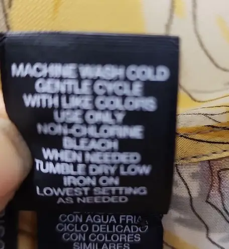 Bisou Bisou Button Down Blouse, Tie, Sz Large