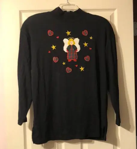 Karen Scott Vintage Holiday Time Angel Turtleneck 18/20