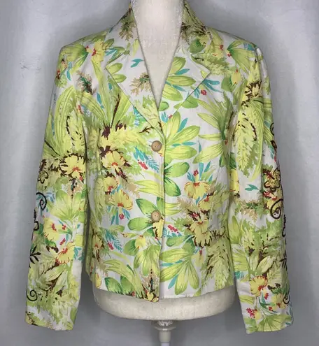 Coldwater Creek Floral Embroidered Blazer 32PE