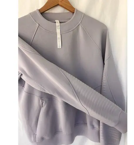 Lululemon City Sweat Crew Spacer Iced Iris Purple Sweatshirt Crewneck 6 Scuba