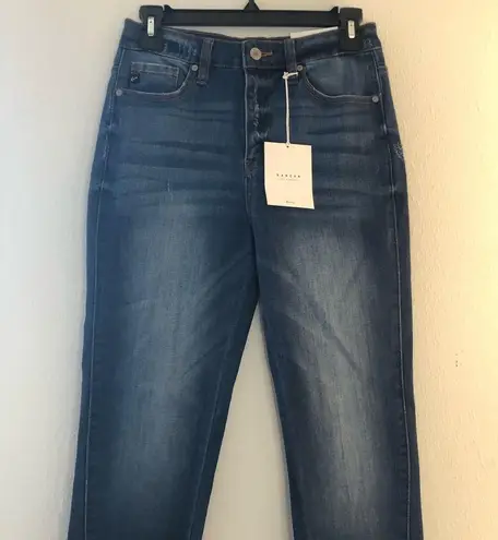 KanCan Jeans Skinny Jeans Medium Wash Fringe & Zipper Hem 7/27 NWT Style KC7285M