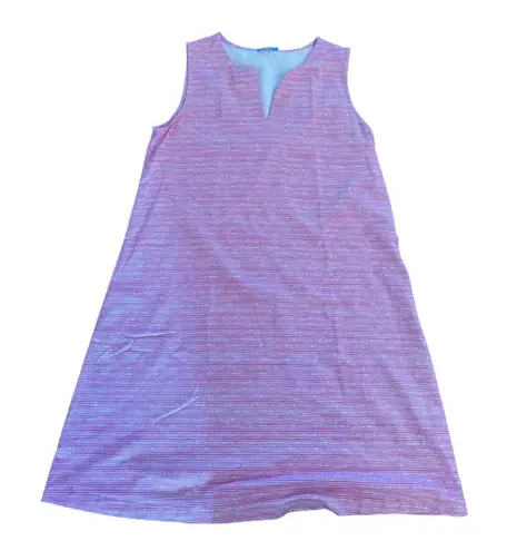 J.McLaughlin Sleeveless Pink Stripe Shift Dress Size M Coastal Chic Resort Wear Size M