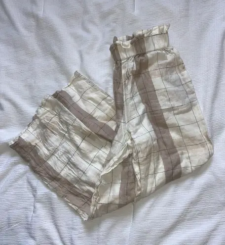 Gingham linen pants Size undefined