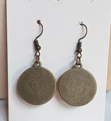 Vintage Pumpkin Witch Hat Earrings Orange