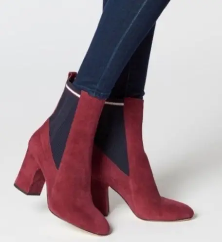 Etienne Aigner Pull-On Boots in Burgundy Suede, Size 11 NEW w/Dust Bag $328