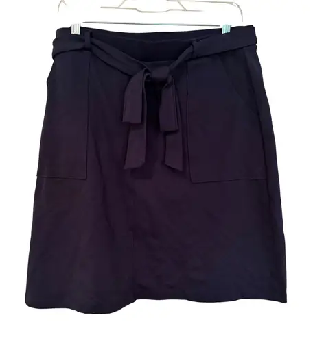 Gilli Donnie Tie Front Stitch Fix Skirt Women's L Navy Career Classic Nautical Black Size L