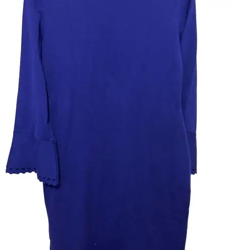 DKNY  royal blue long bell sleeve sweater dress size small