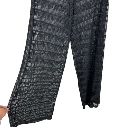 Jordan Taylor Knit Mesh Wide Leg Swimsuit Coverup Black Pants Size XL