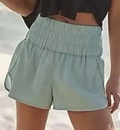FP Movement by Free People The Way Home Mint Elastic Waist Pull On Shorts, XS Green