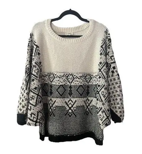 ee:some Black and White Dolman Sleeve Sweater