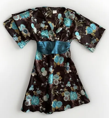 Jodi Kristopher Womens Y2K Babydoll Forest Fairy Dress 7/8 Blue Brown Formal