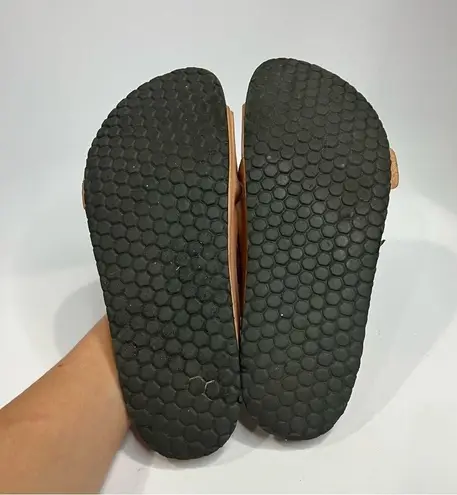 Biocomfort 2 strap sandals peach leather straps size 38 Orange