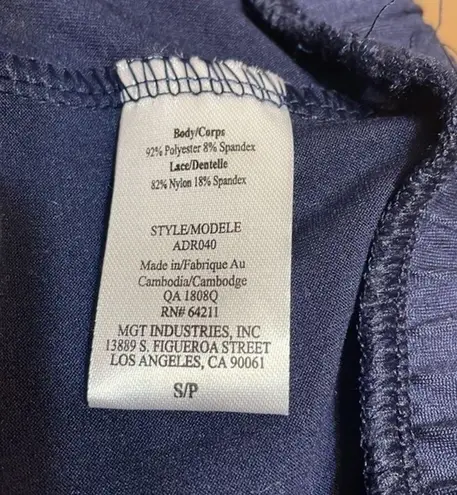 Women’s Blue Lace lingerie loungewear sleep casual drawstring short Sz small