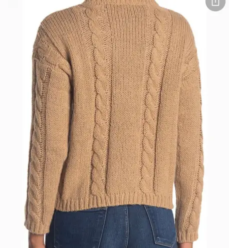 Cotton Emporium NWT Cable Knit Button Front Button coffee brown Cardigan