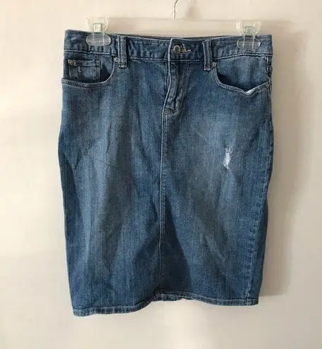 Gap  Factory Denim Pencil Knee Length Modest Skirt