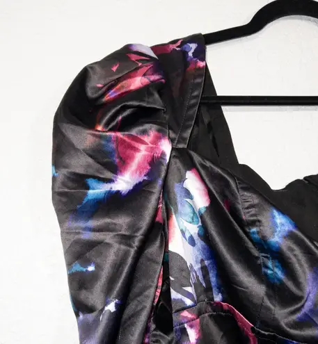 Badgley Mischka New Black Bustier Floral Top Size 6