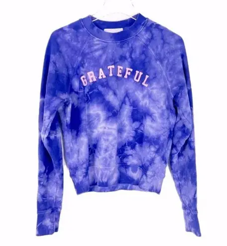 Spiritual Gangster Grateful Classic Crew Sweatshirt Royal Cloud Tie Dye Size XS