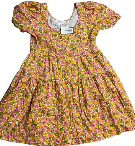 Julie Brown New York Oversized Linen Scoop Neck Button Down Sundress Size XS