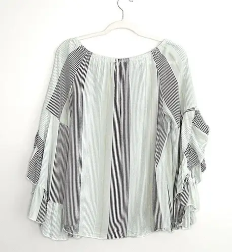 169. Fever Brand Multicolor Striped Flared Sleeve Blouse